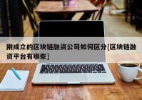 刚成立的区块链融资公司如何区分[区块链融资平台有哪些]